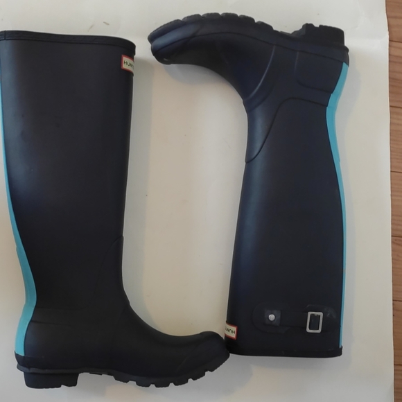 HUNTER ORIGINAL STRIPE TALL RAIN BOOTS - Picture 3 of 7